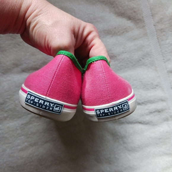 Sperry top sider Flats 7 pink heart nautical print - Picture 5 of 12
